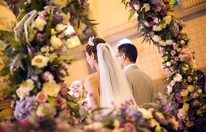 教堂婚礼布置图片